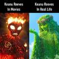 Keanu reeves in movies vs Keanu Reeves in real life