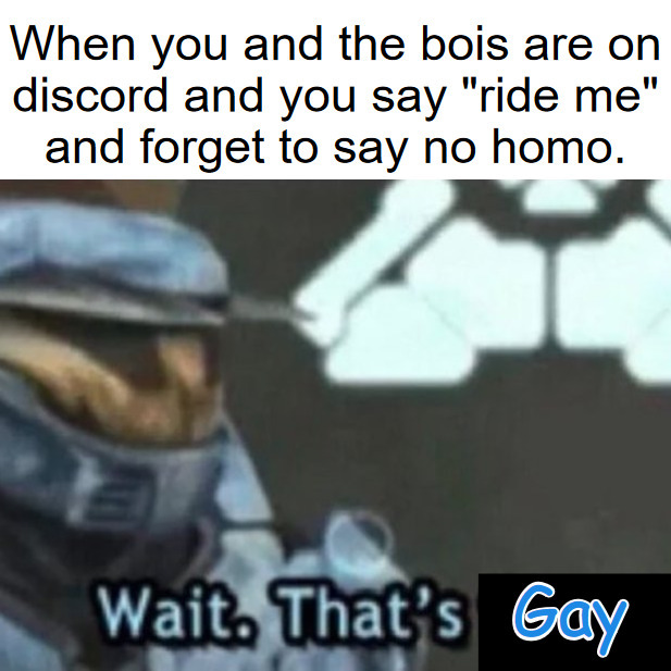 No homo I swear - meme