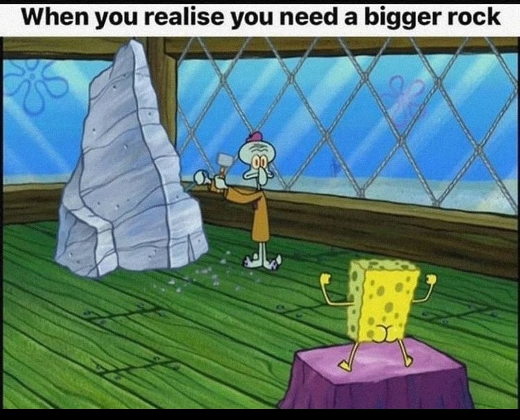 what do you think spongebobs dick size is? - meme