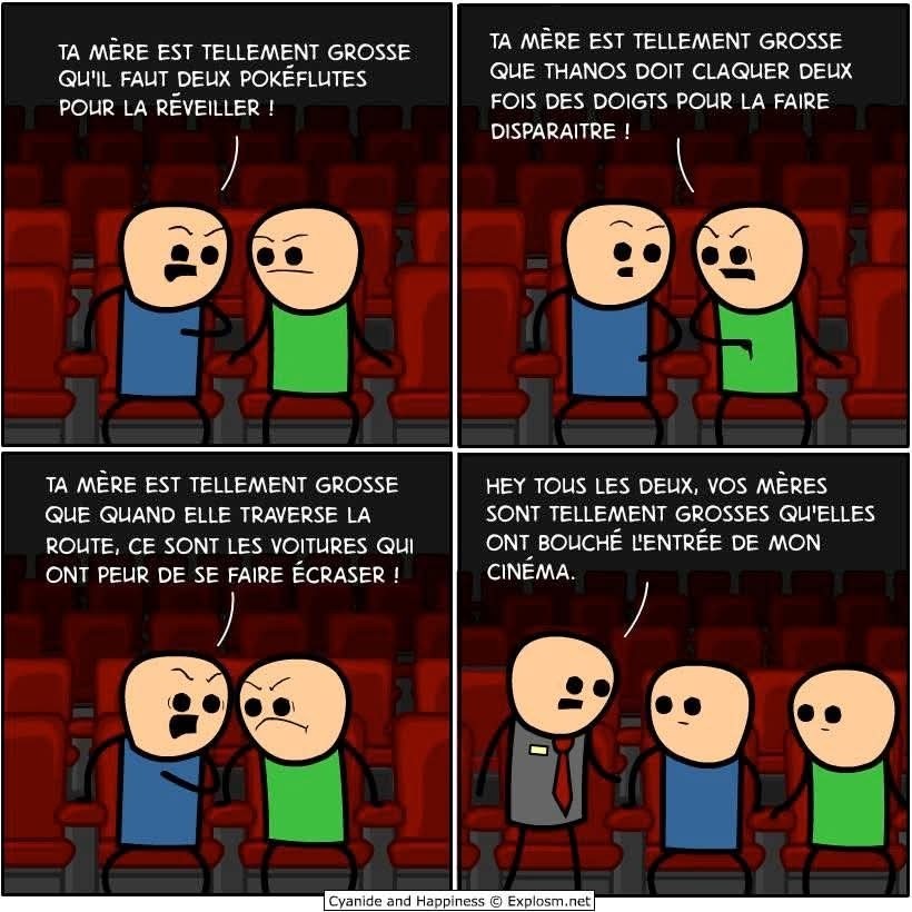 Vos mères sont aussi lourdes que cette vanne - meme