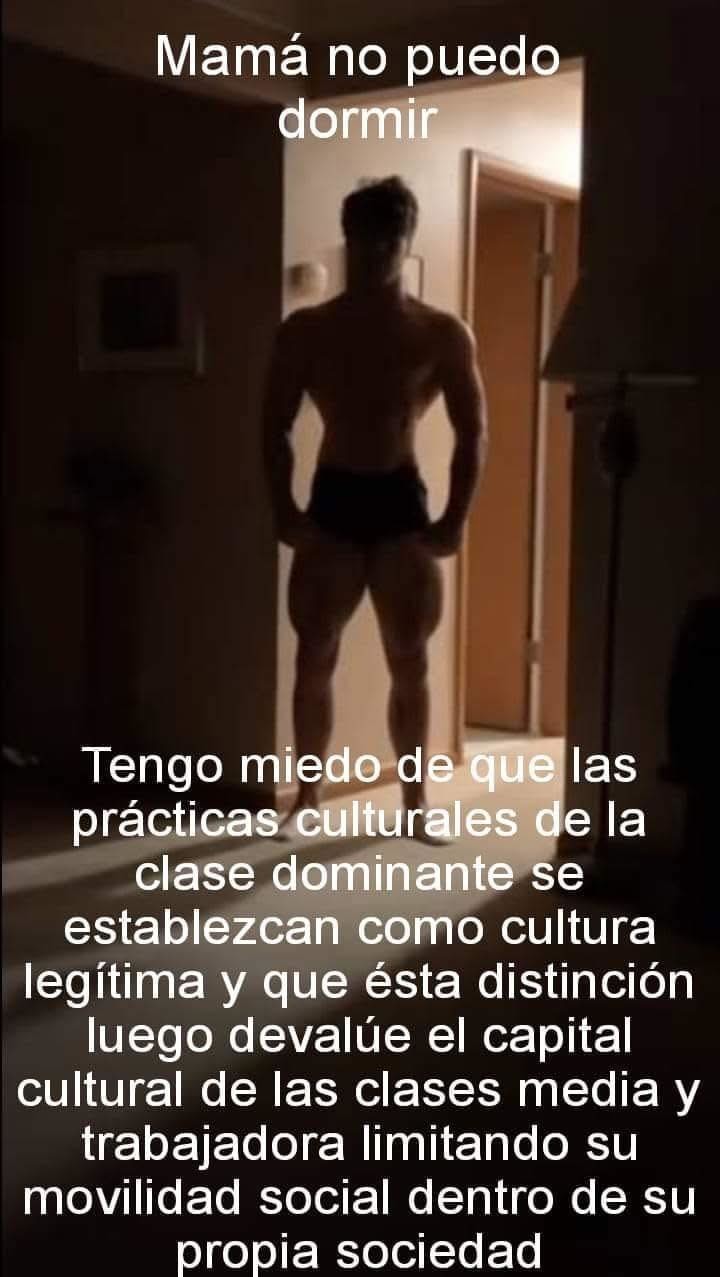 mamá no puedo dormir tengo miedo del capital cultural - meme