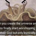 Flying spaghetti monster or Bitch lasagna?