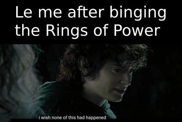 the lord of the rings and the rings of power meme