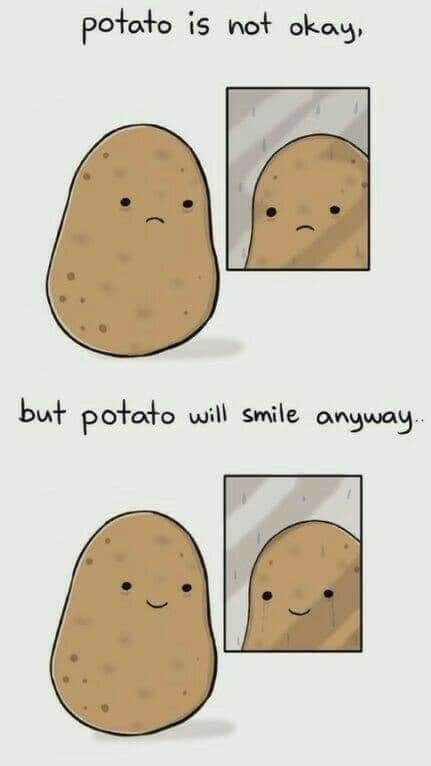 Potato smiles when NovaGecko is done for - meme