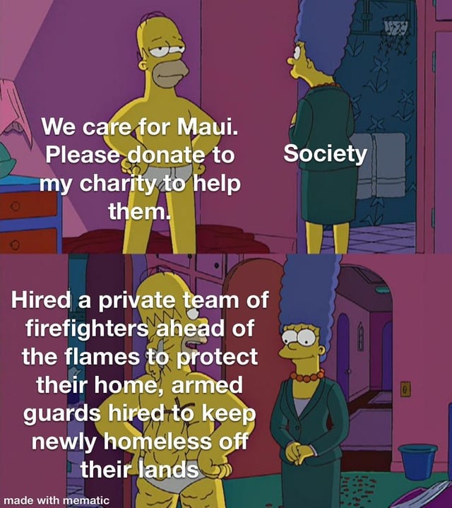 About the Maui fire donations - Meme by PacBooty :) Memedroid