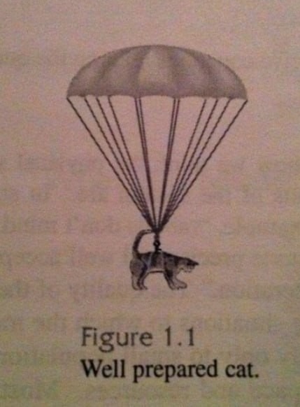 Figura 1.1: gato que se tomó en serio lo de estar preparado - meme