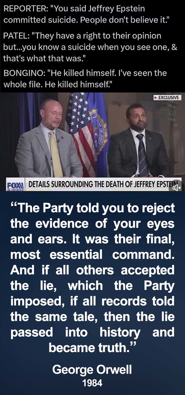 The Party tells you to reject the evidence of your eyes and ears... - meme