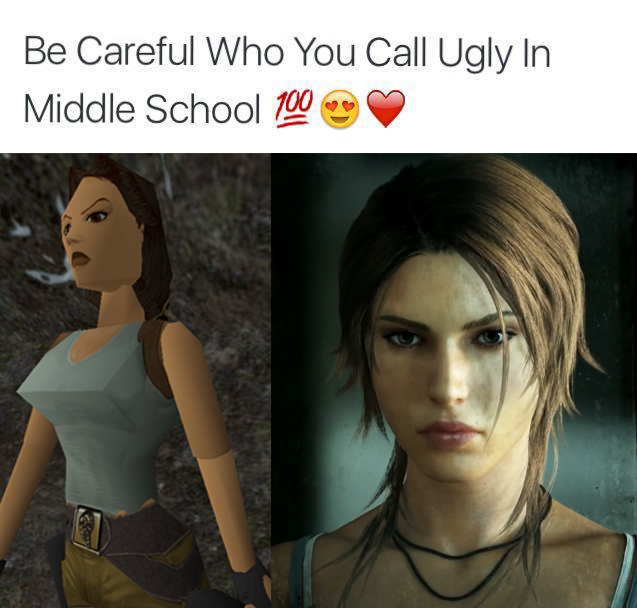 I shouldn't called her ugly at middle school - meme