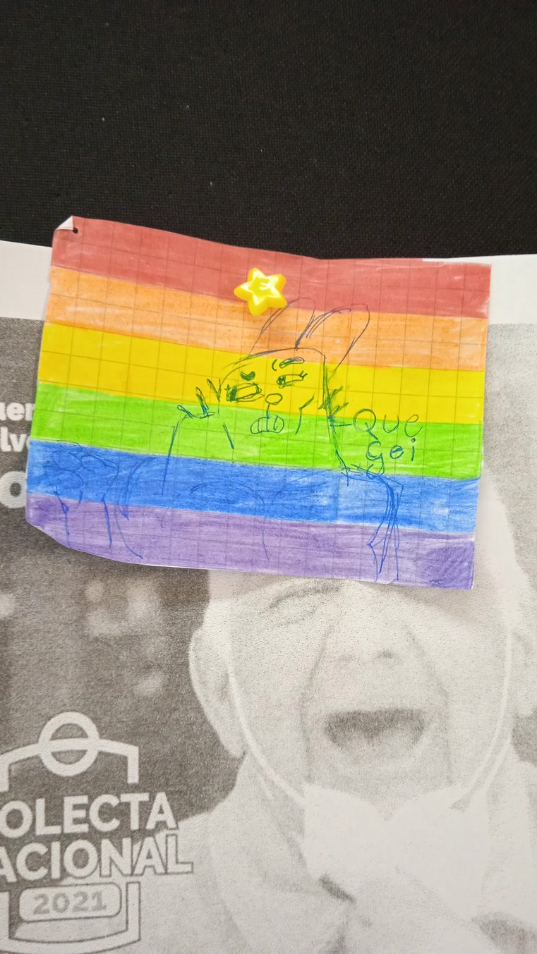Vi la bandera gei en mi salon y no pude evitar dibujarlo - meme