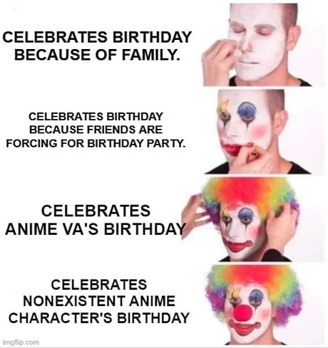 happy bday meme clown