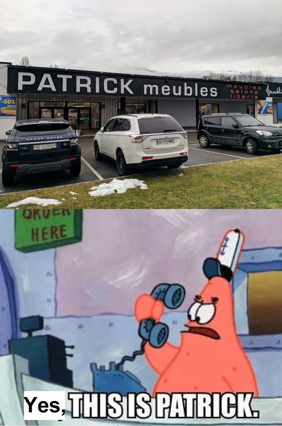 Finally it is actually Patrick - meme