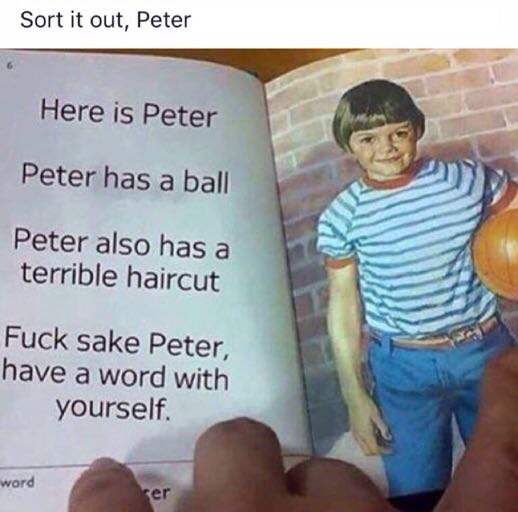 Peter has 0 drip - meme