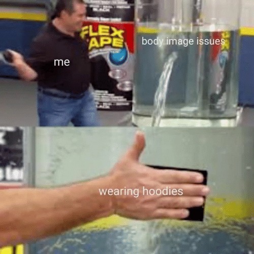 Flexible hoodie - meme