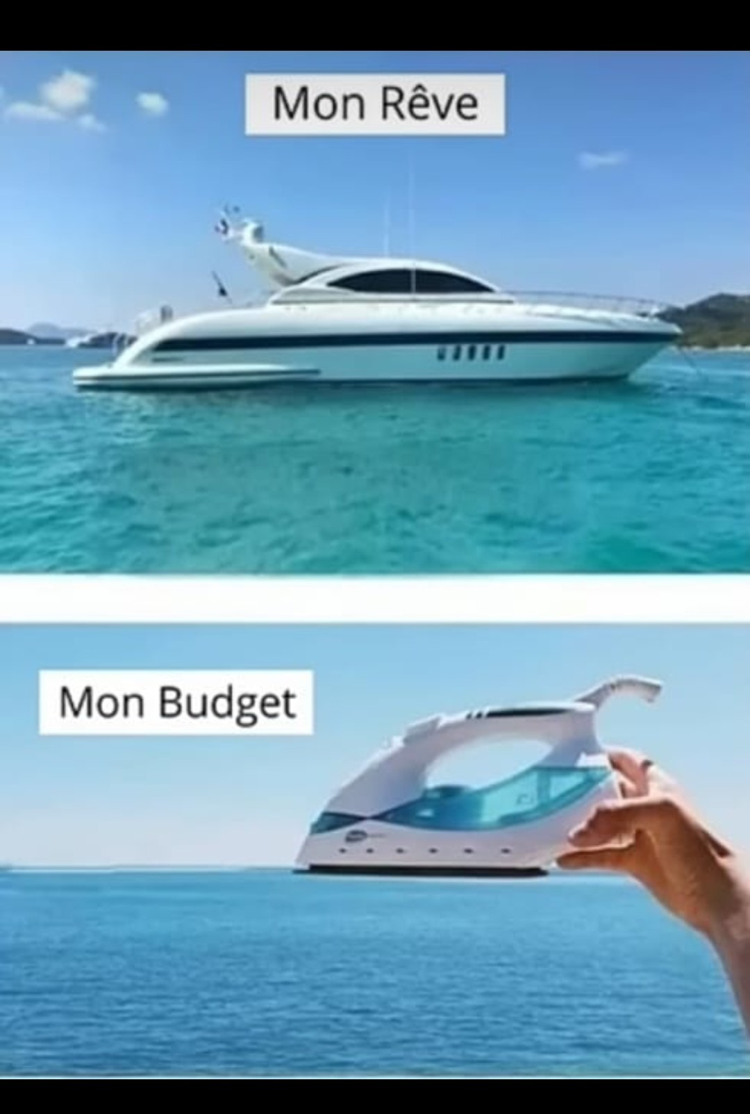 Mon rêve mais mon budget - meme