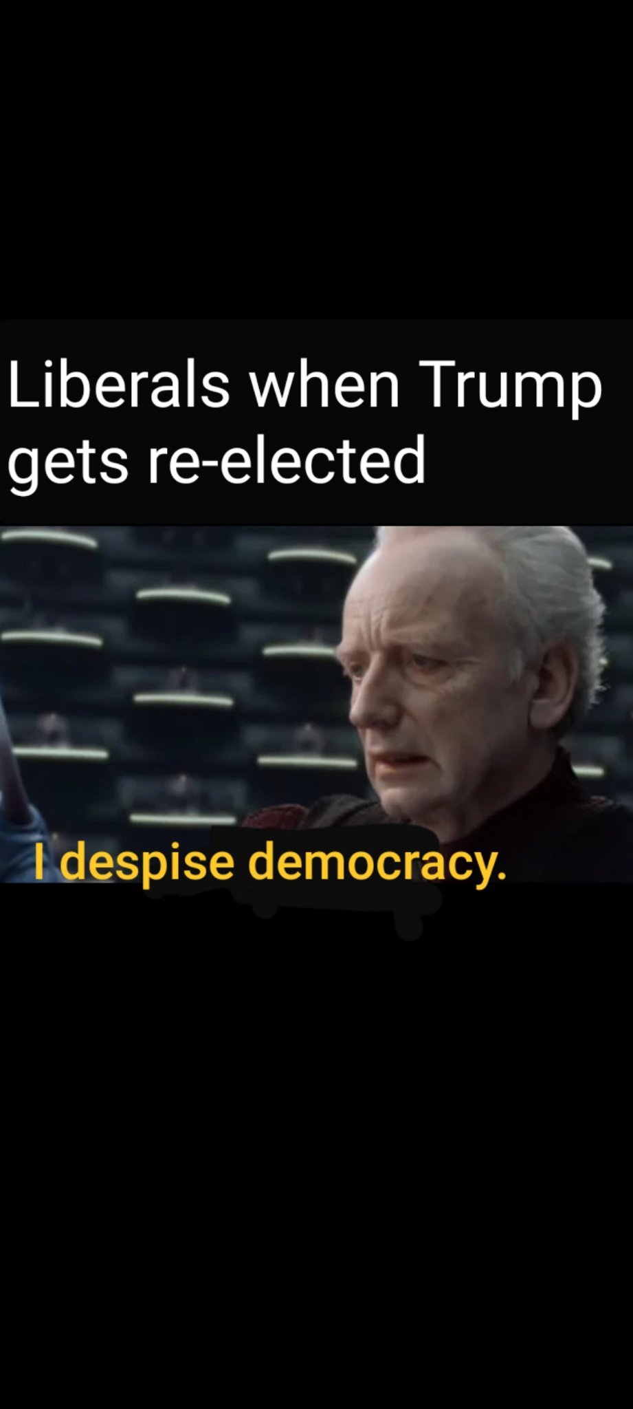 I love democracy. - meme