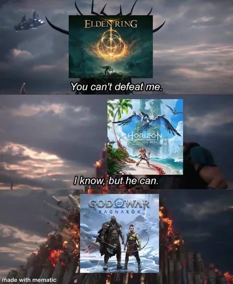 Man... i watching some God of war ragnarok gameplays and are awesome - meme