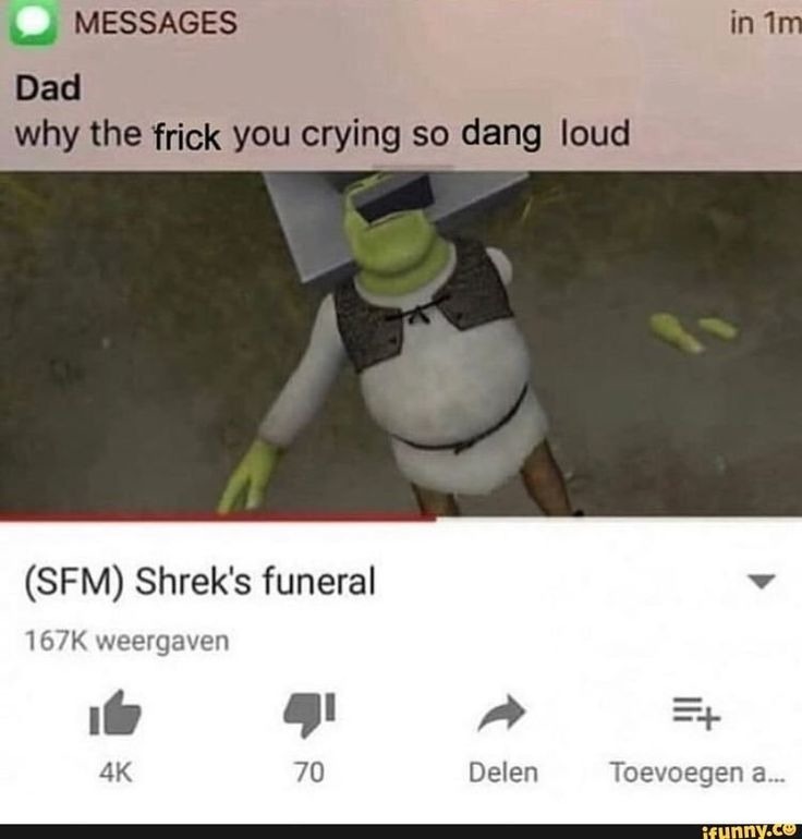 Shrek funeral - meme