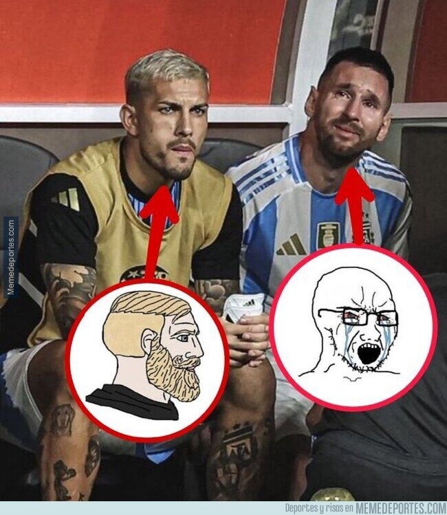 Meme de messi llorando