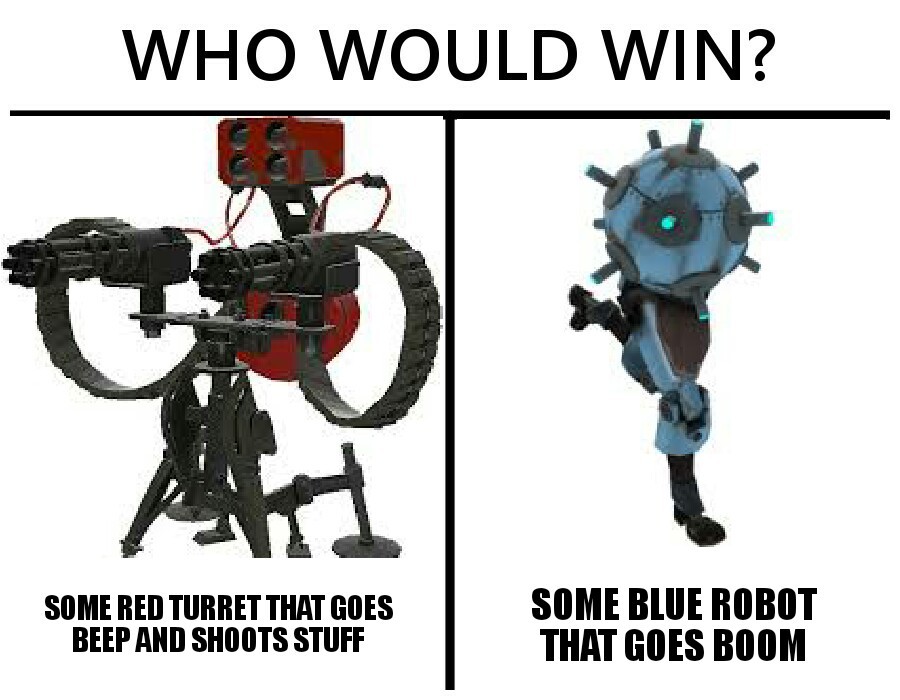 Sentry buster is thing on the right - meme