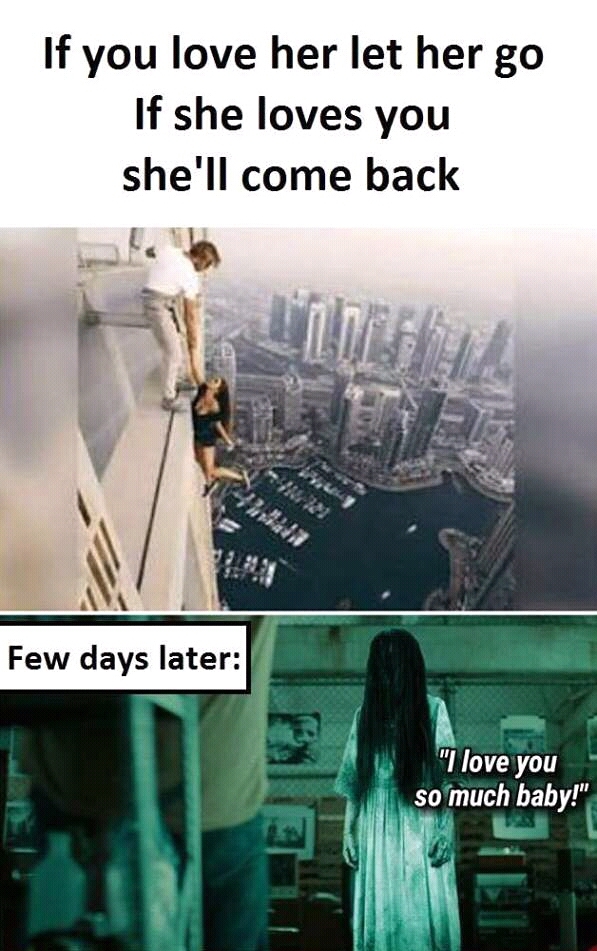 fuck! she came back! - meme
