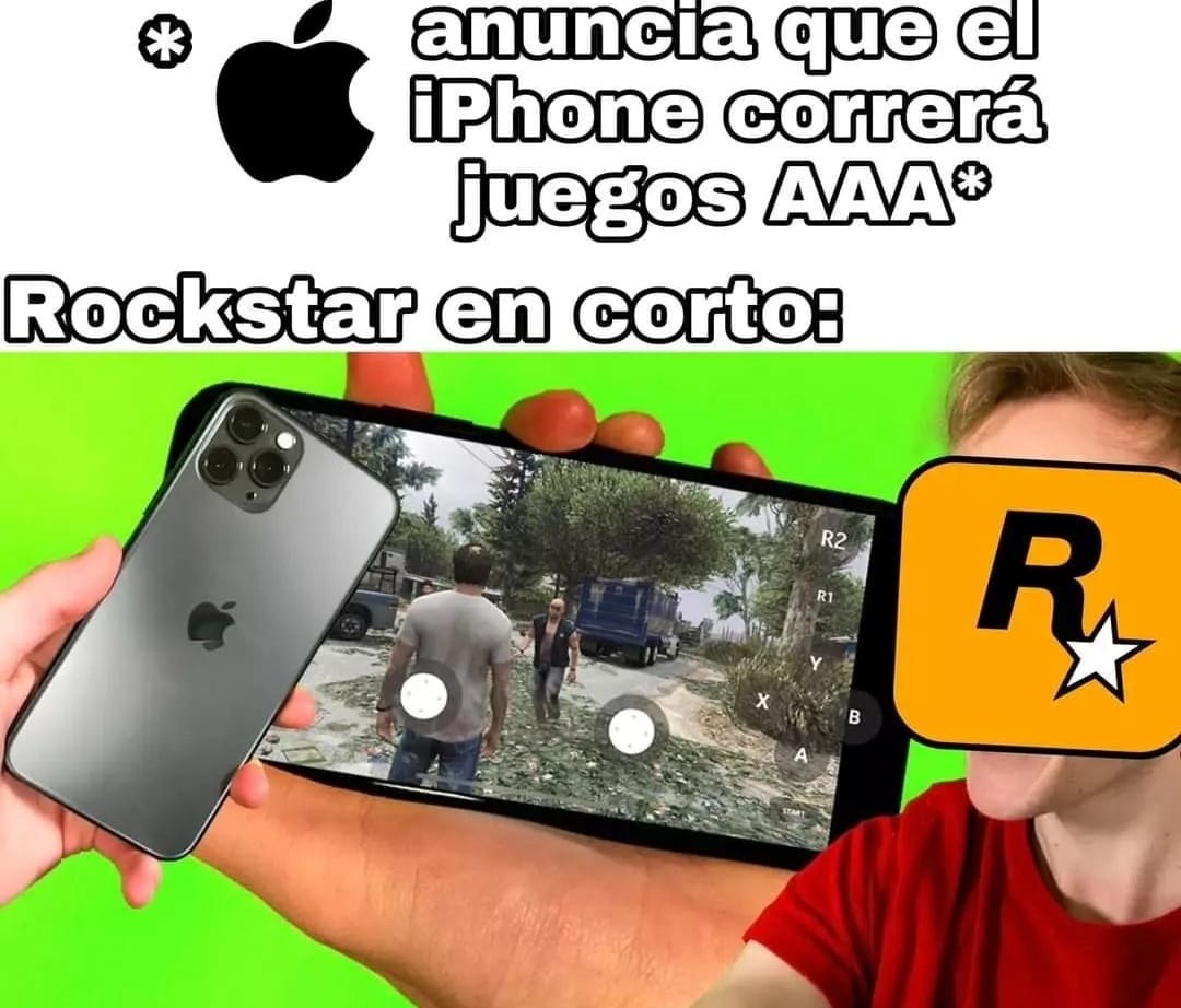 iPhone correrá juegos de Rockstar - meme