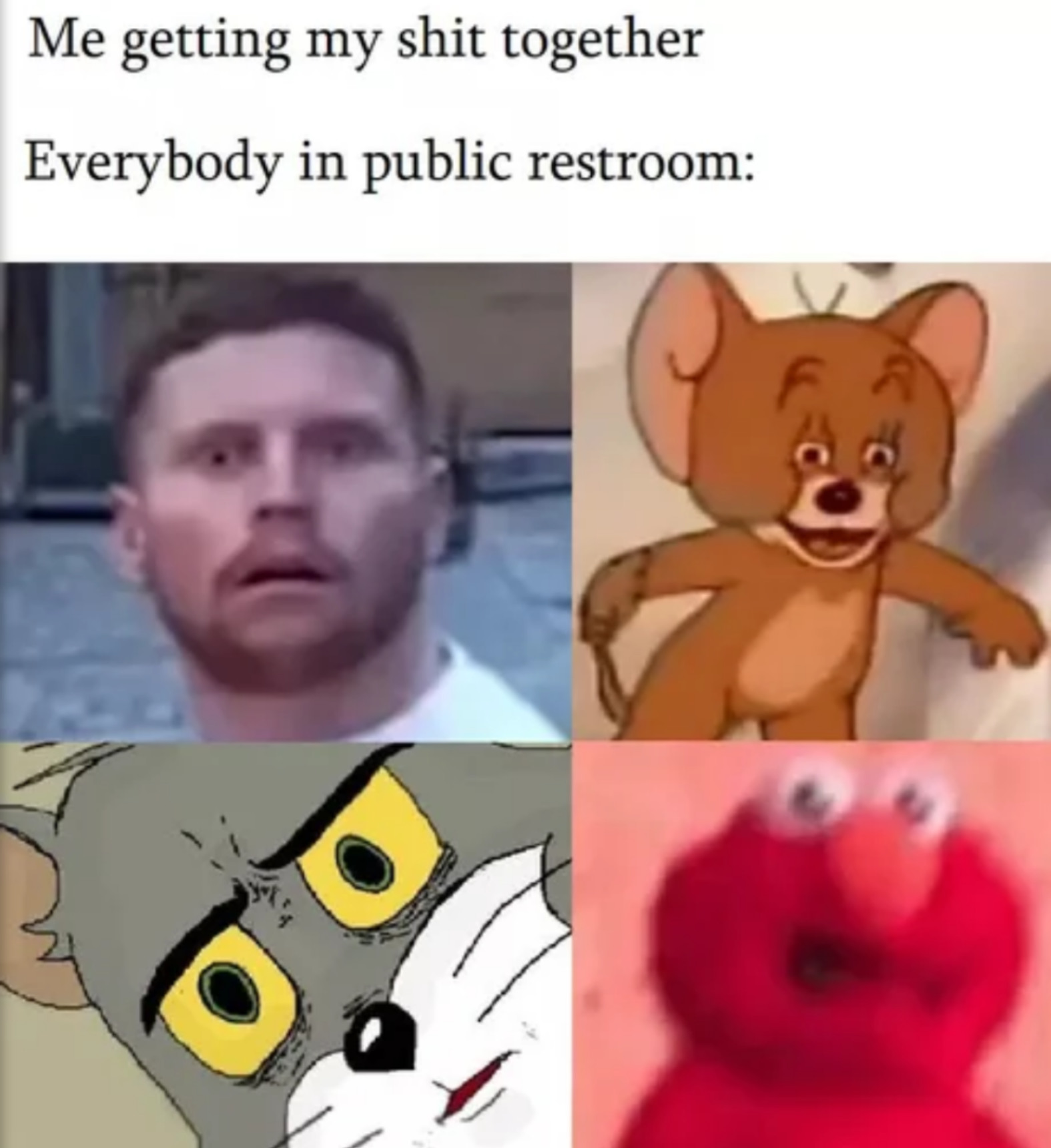 Fear in the stalls - meme
