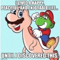 Cursed Mario and Yoshi meme