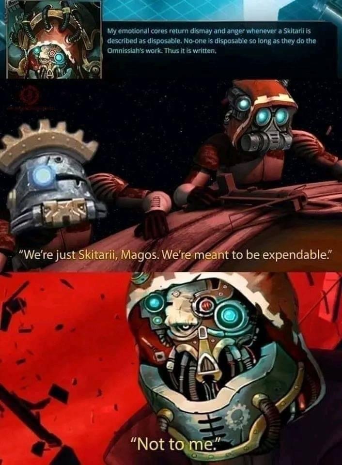 Title praises the Omnissiah. - meme