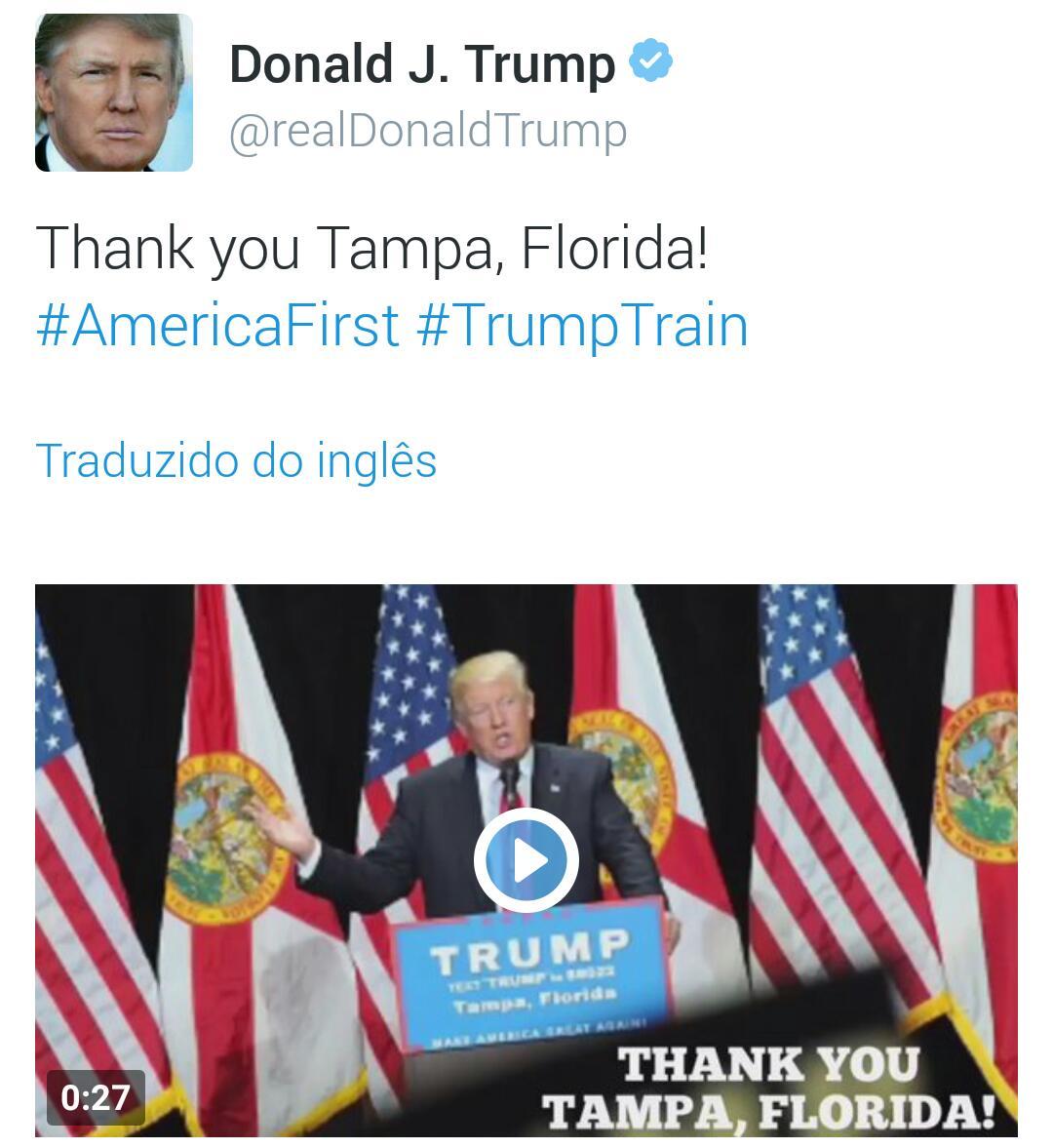 Coé Donald Tampa pega a Tampa ae viado - meme