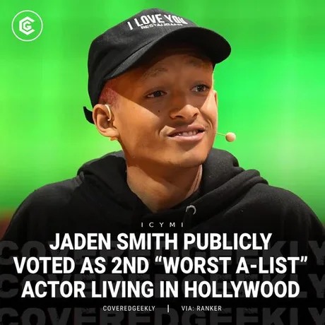 Jaden Smith voted as 2nd worst actor living in Hollywood - meme