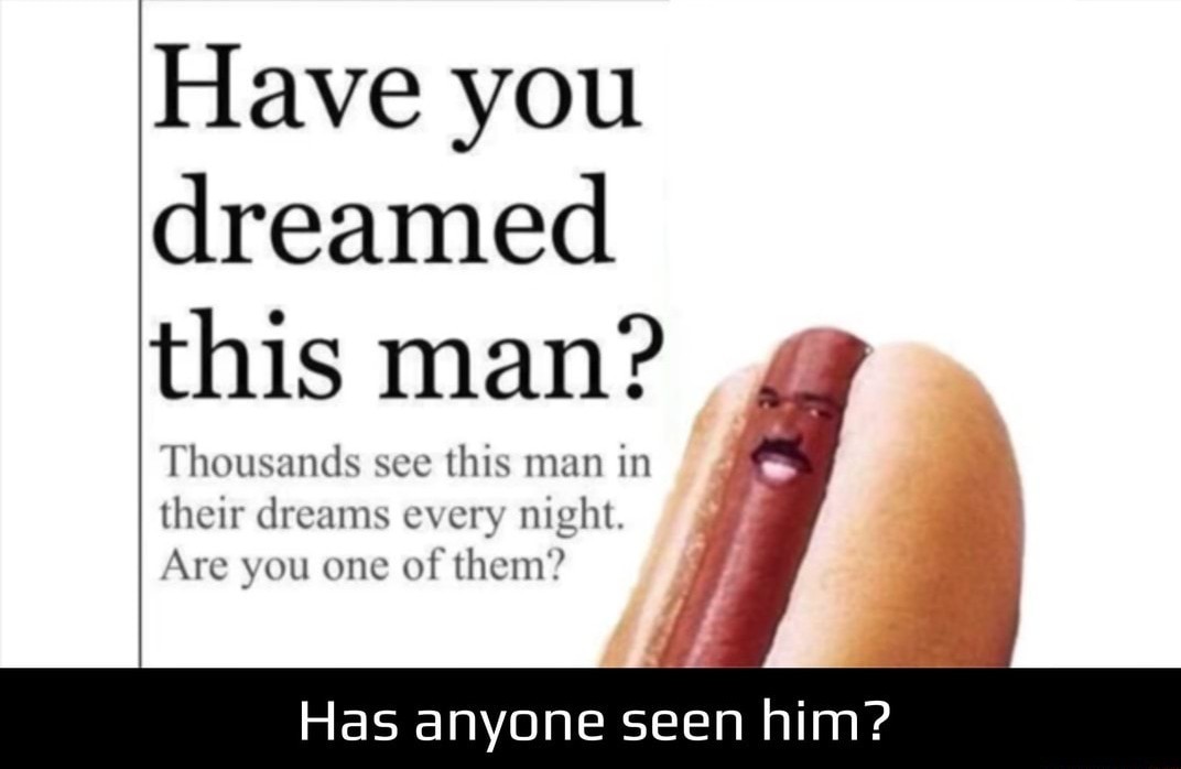 Steve hot dog - meme