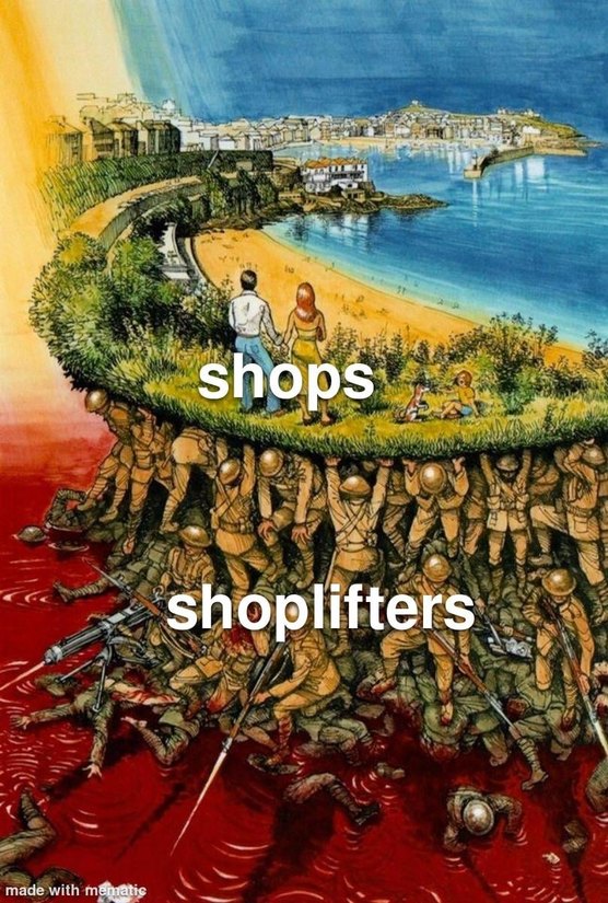 Shoplifters when shops exist: challenge accepted - meme