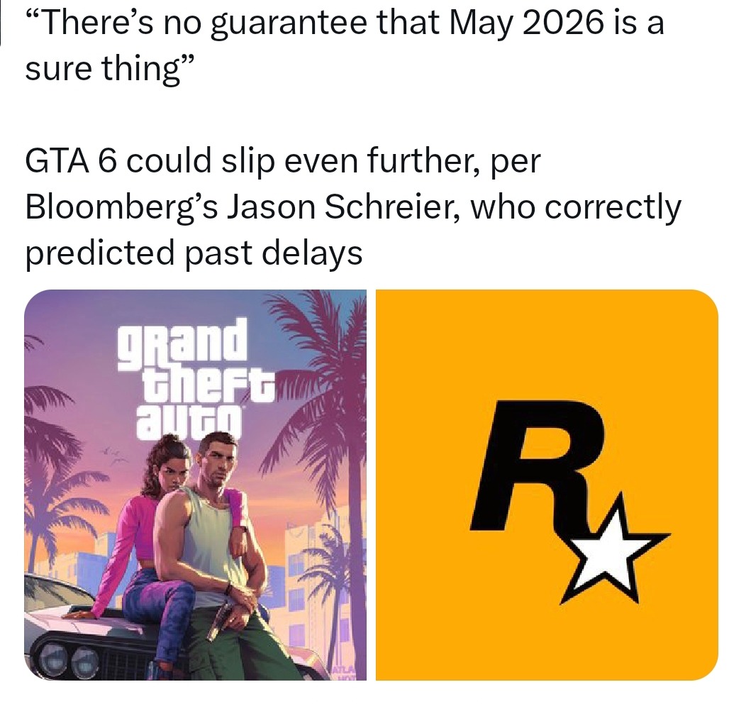 GTA 6 might not show up till 2027 and I’m not emotionally ready - meme