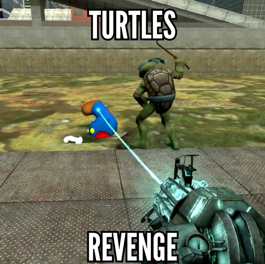 revenge of the turtles - meme