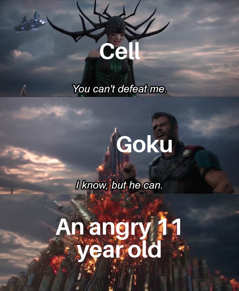 An angry 11 year old - meme