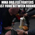 MMA org fed fighters fast food between rounds