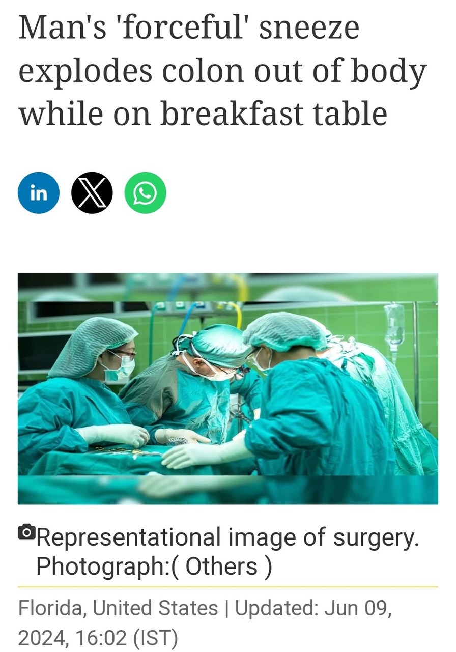 New one for the Florida Man list, prolapsed colon for breakfast. - meme