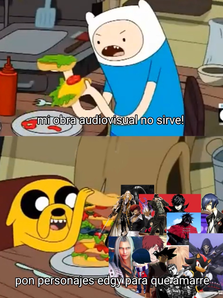 siempre pasa eso, personajes edgys, personajes edgys en todas partes. - meme