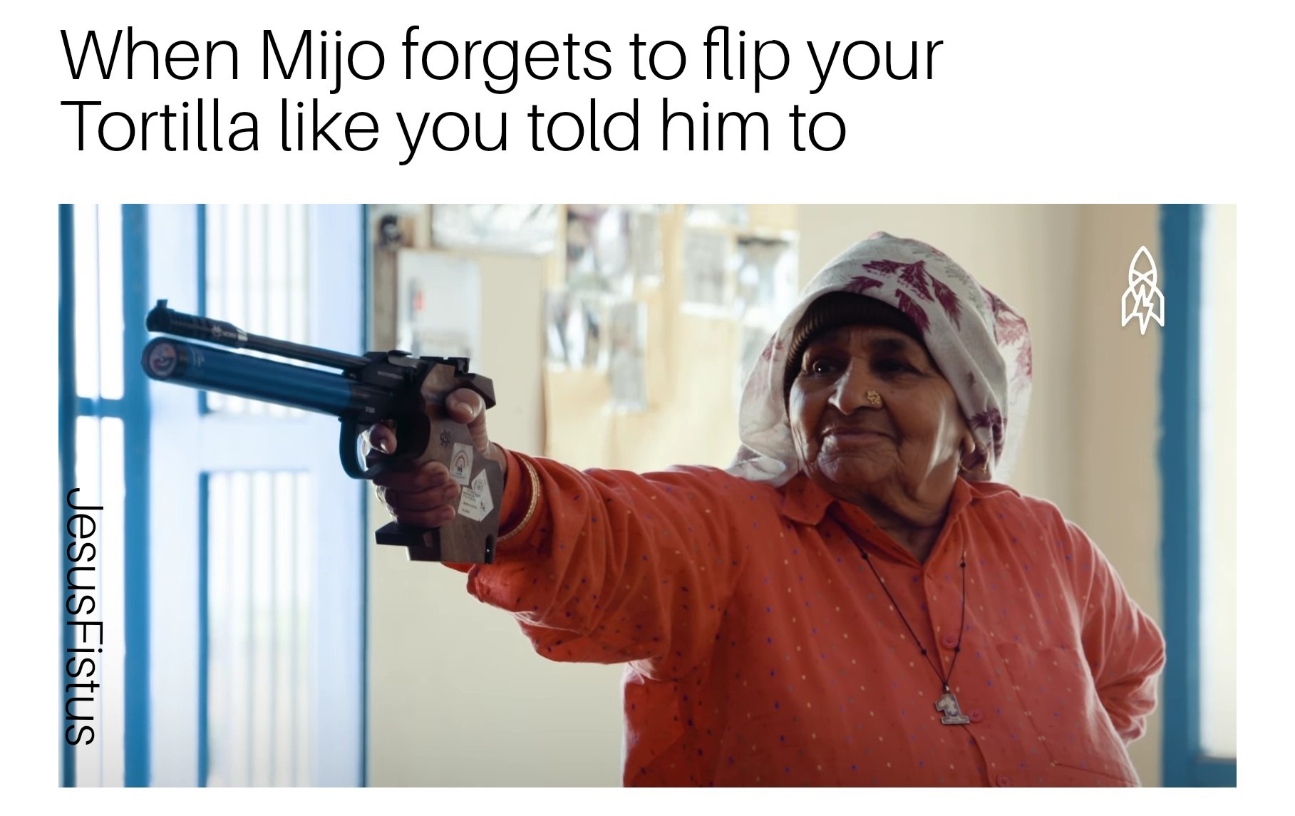 That granny is badass. There's a YT video about her - meme