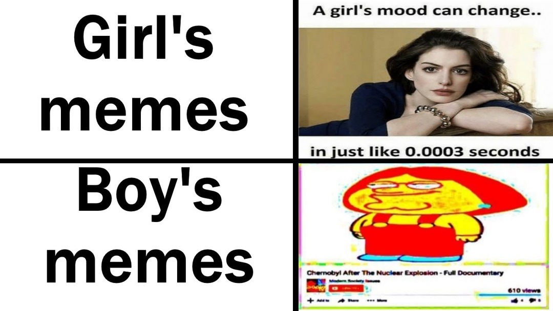 Girls vs Boys Memes