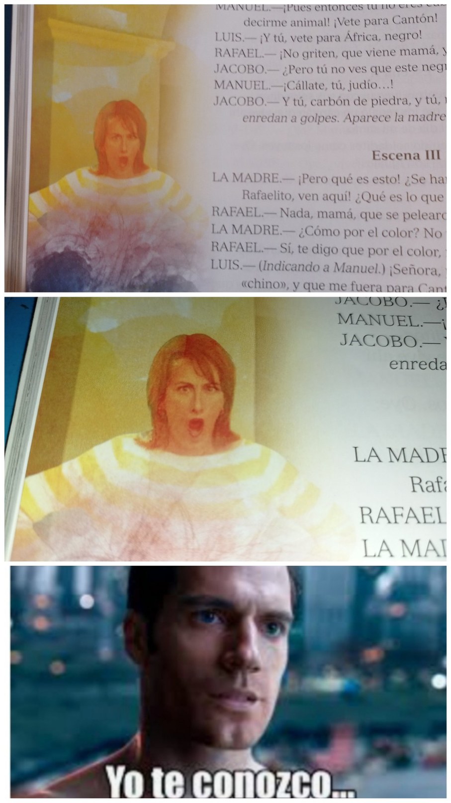 Los del ministerio de educación chileno sacaron una foto de Lois, y la pusieron en un libro de clases - meme