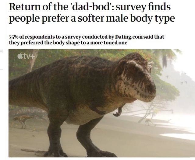 Dad bod Dinosaur - meme