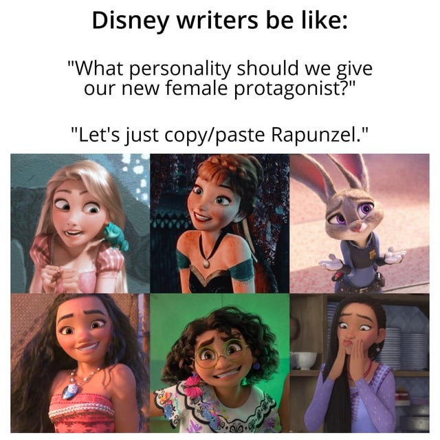Disney making female characters - meme