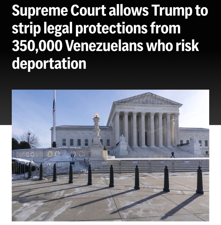 SCOTUS greenlights mass deportation of Venezuelans - meme
