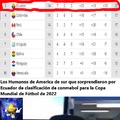 Ecuador va en el tercer lugar de la clasificación de conmebol para la Copa Mundial de Fútbol de 2022