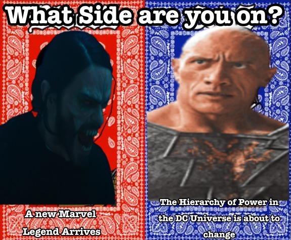 What side are you on? No more The Rock as Black Adam and Marvel is slowing down - meme