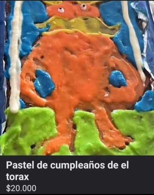 pastel de cumpleaños del torax - meme