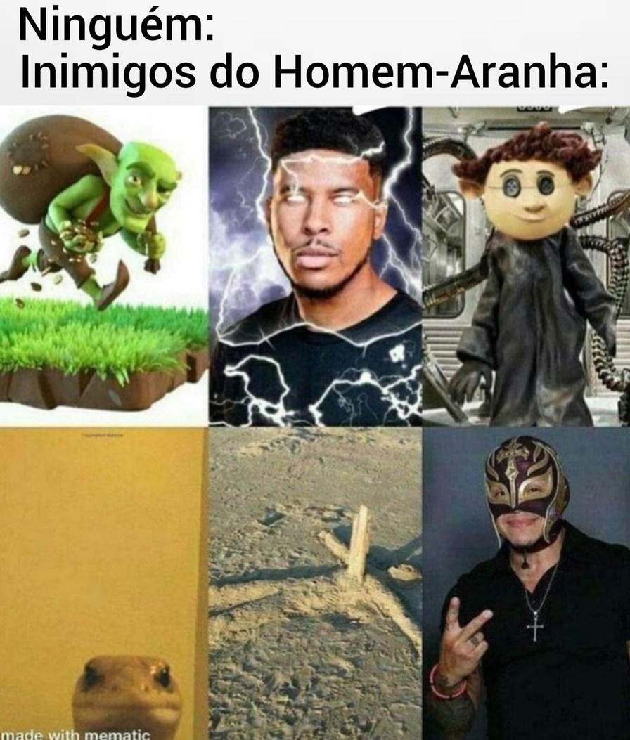 Vilões do Miranha - meme