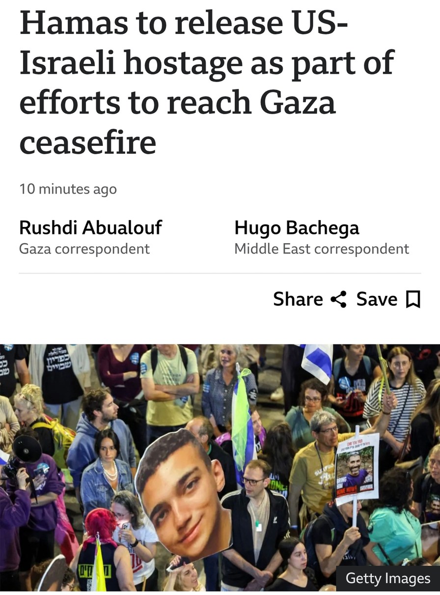 Hamas to release hostage as Gaza ceasefire talks continue - meme