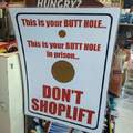 Message for shoplifters